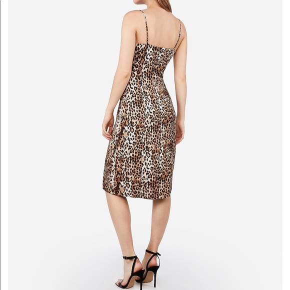 Leopard print slip dress with adjustable straps - Picture 4 of 5